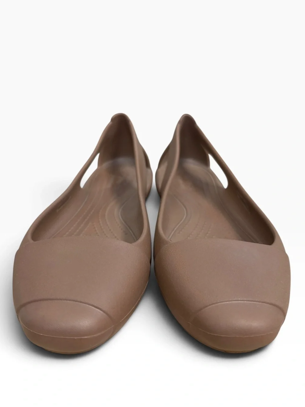 Crocs Sienna Flats Size 9 Brown Slip On Ballet Shoes Comfort Work Casual